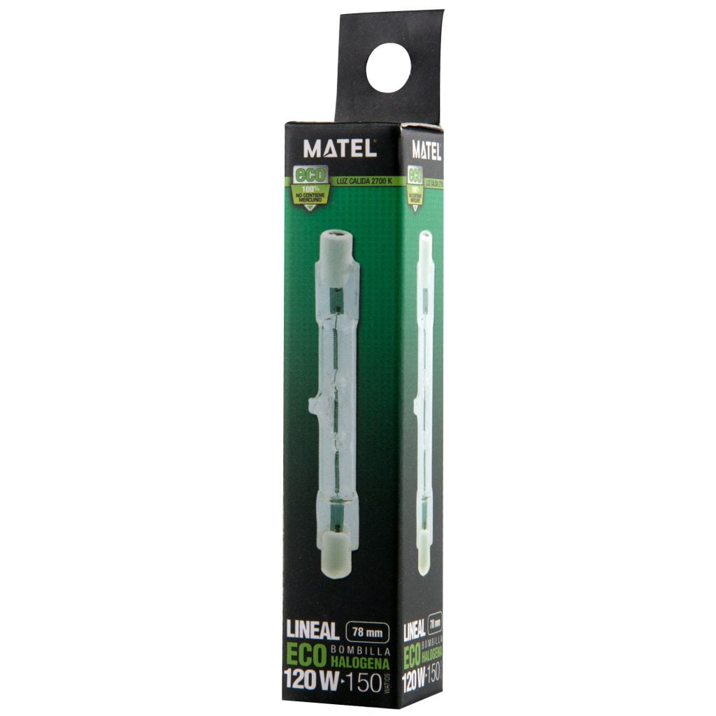 BOMBILLA ECO HALÓGENA MATEL R7S LINEAL 78MM 120W - Imagen 2