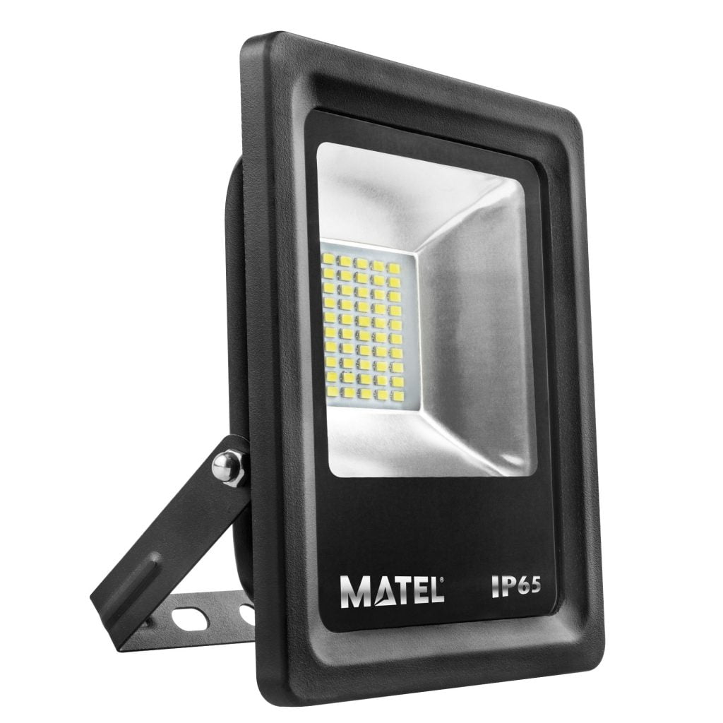 PROYECTOR LED MATEL NEGRO IP65 10W CÁLIDA