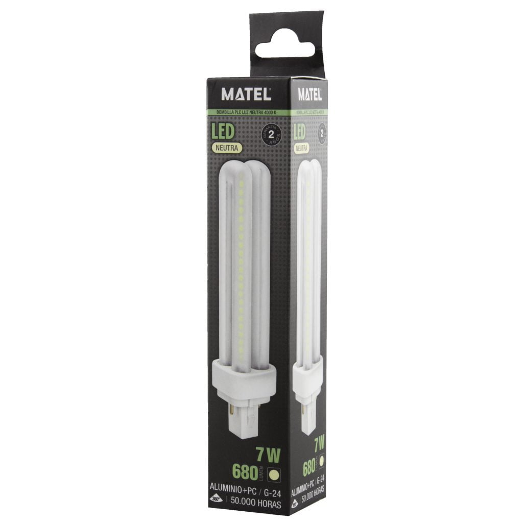 BOMBILLA LED MATEL PLC G24 7W NEUTRA - Imagen 2