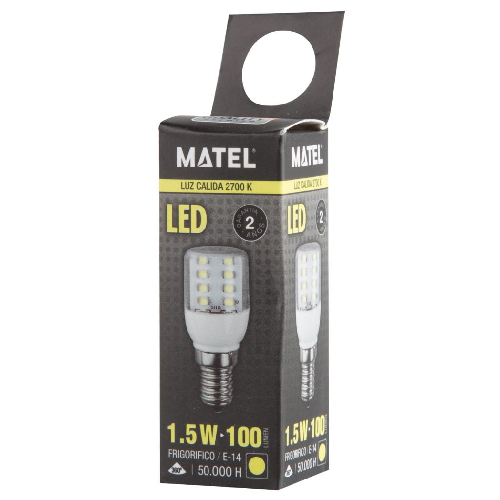 BOMBILLA LED MATEL FRIGORÍFICO E14 2W CÁLIDA - Imagen 2