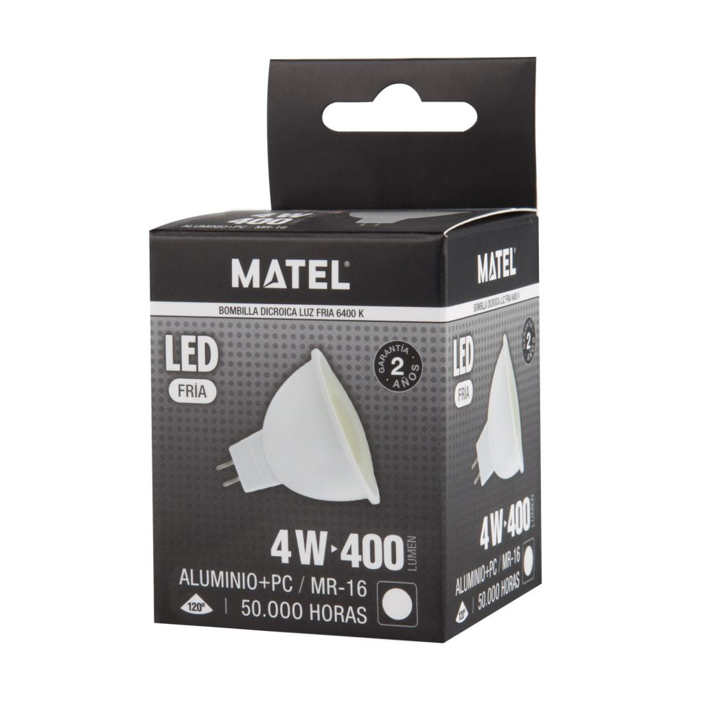 BOMBILLA LED MATEL DICROICA MR16 4W FRÍA - Imagen 2