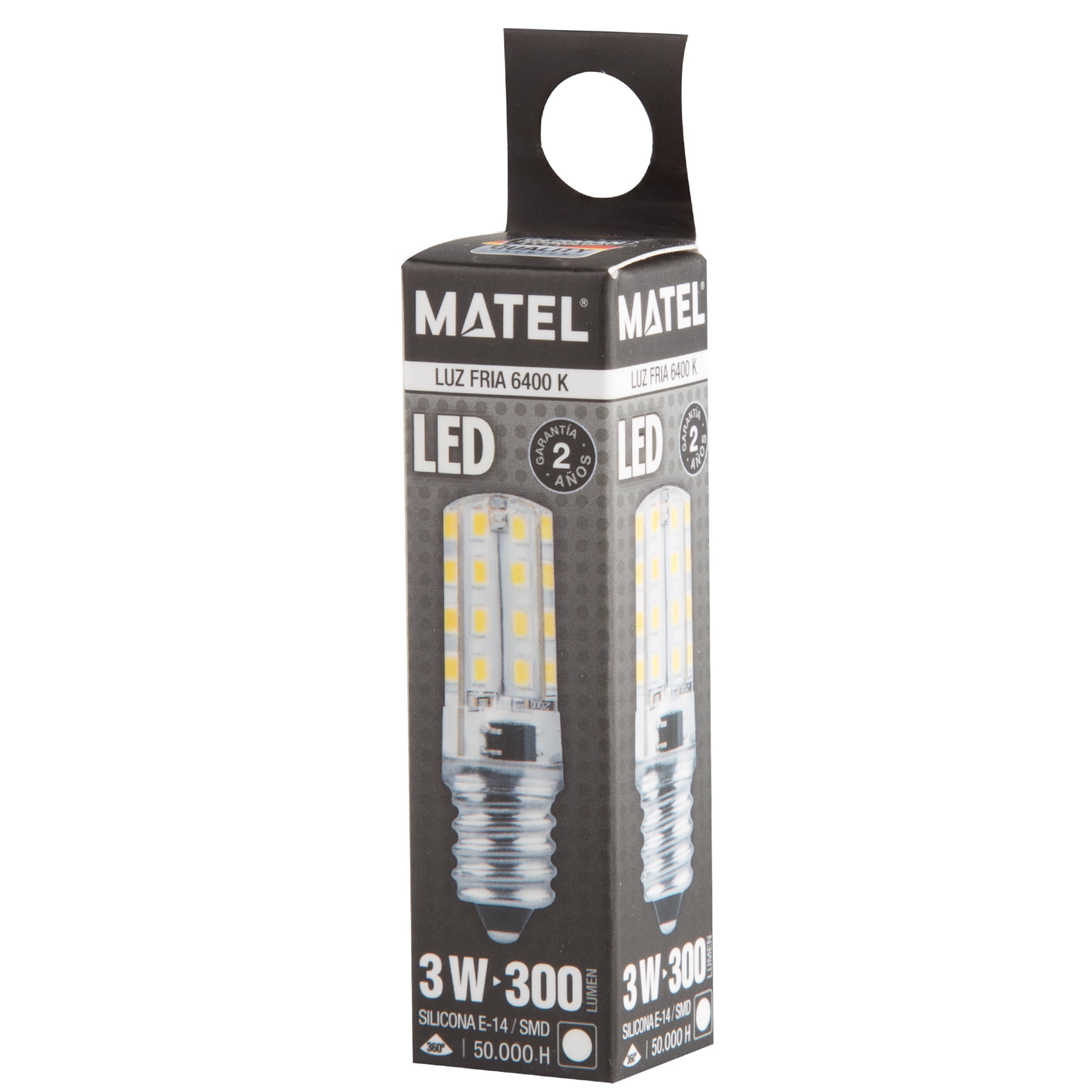 BOMBILLA LED MATEL TUBULAR SILICONA E14 3W FRÍA - Imagen 2