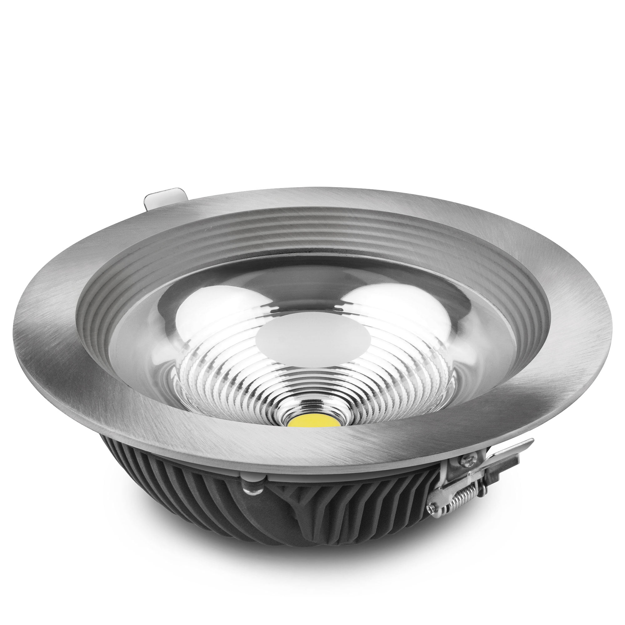 DOWNLIGHT LED MATEL ALUMINIO PLATA EMPOTRAR 40W FRÍA