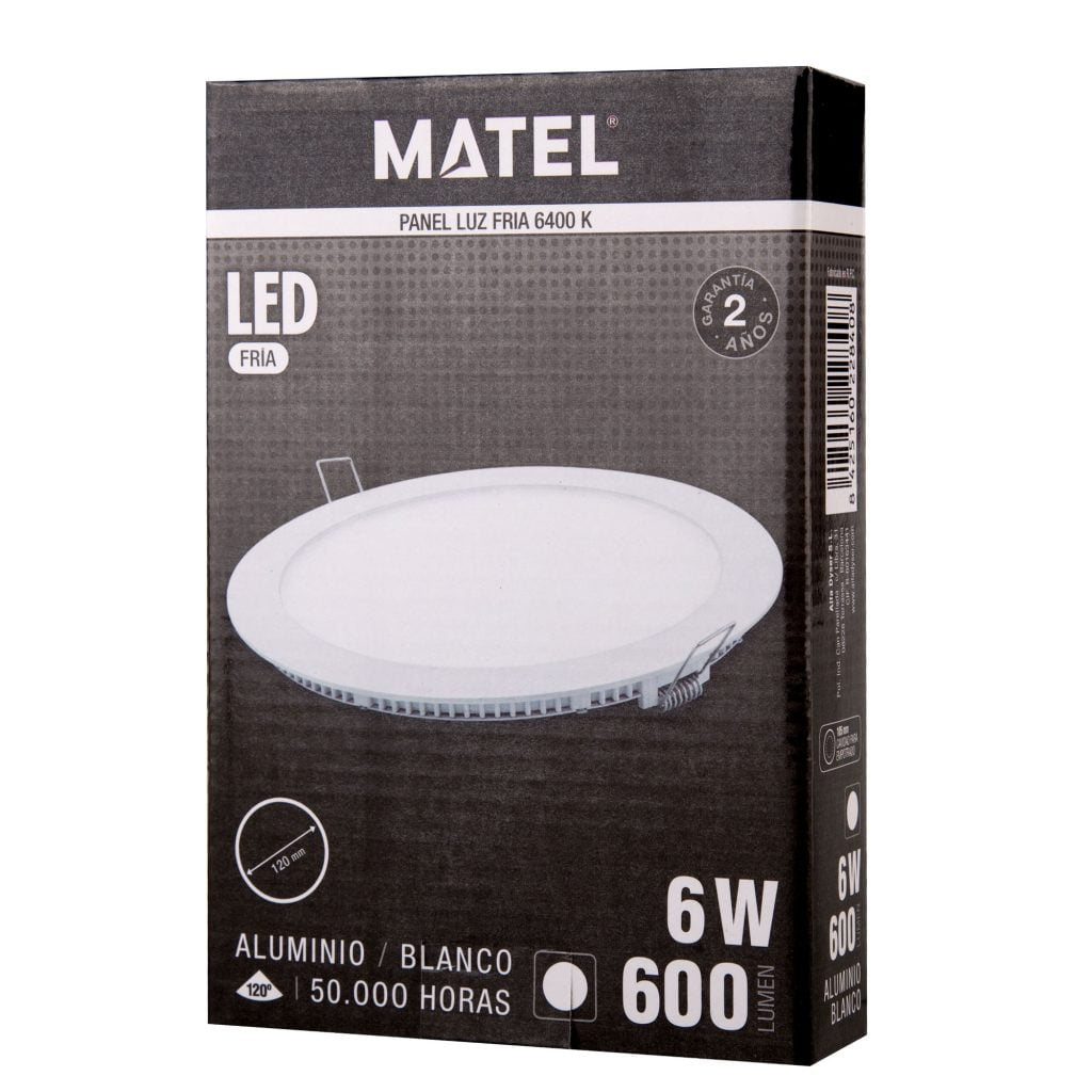 DOWNLIGHT LED MATEL REDONDO BLANCO 6W FRÍA - Imagen 2