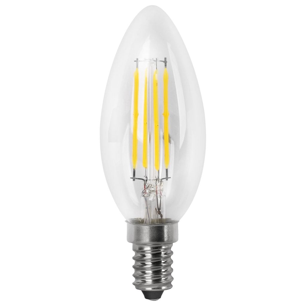 BOMBILLA LED MATEL FILAMENTO E14 VELA 4W CÁLIDA CLARA