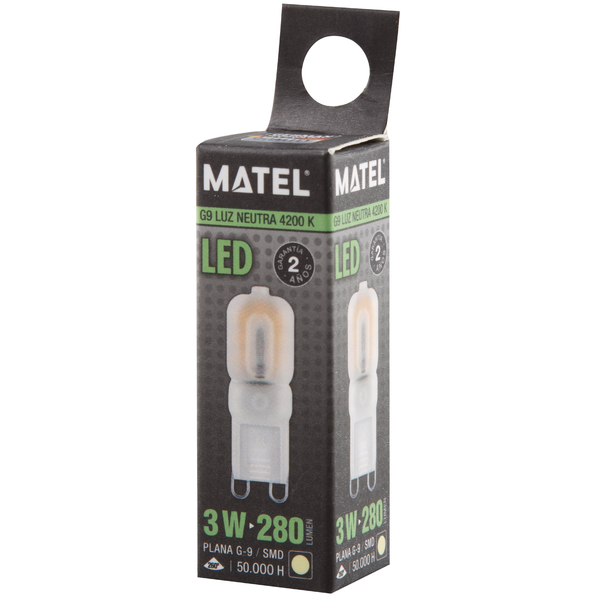 BOMBILLA LED MATEL G9 PLANA 3W NEUTRA - Imagen 2