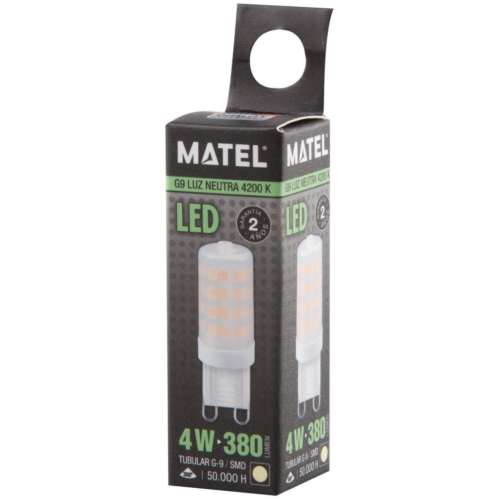BOMBILLA LED MATEL G9 ALUMINIO PC 4W NEUTRA - Imagen 2