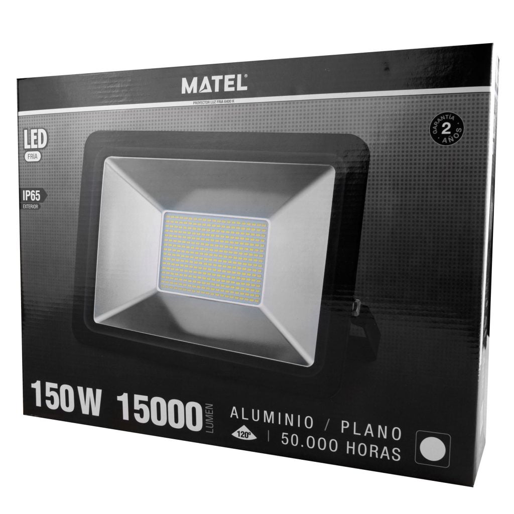 PROYECTOR LED MATEL NEGRO IP65 150W FRÍA - Imagen 2