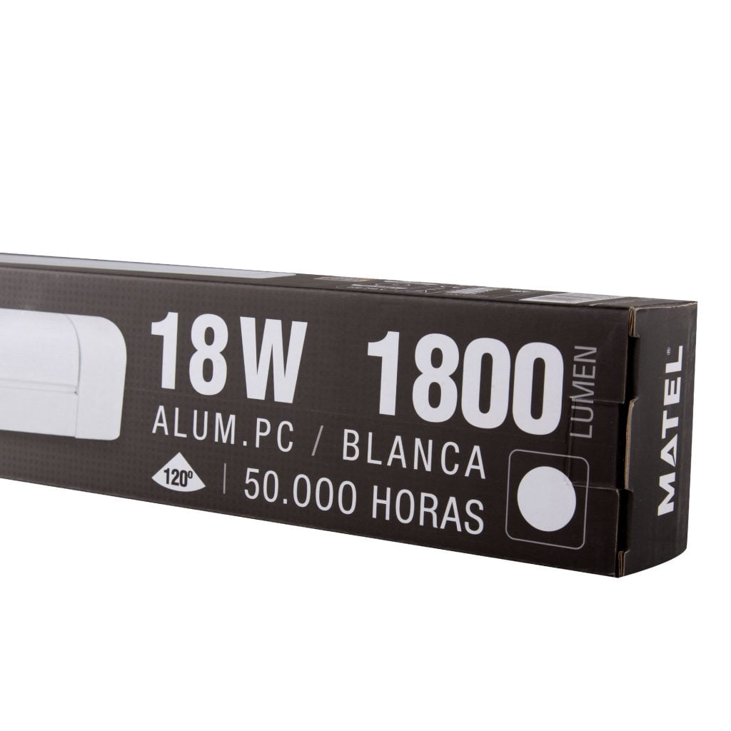 REGLETA LED INTEGRADO MATEL REDONDEADA 18W 60CM FRÍA - Imagen 2