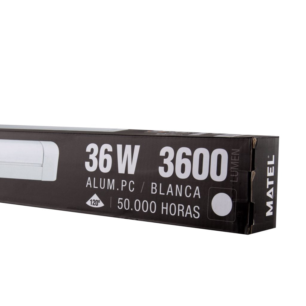 REGLETA LED INTEGRADO MATEL REDONDEADA 36W 120CM FRÍA - Imagen 2