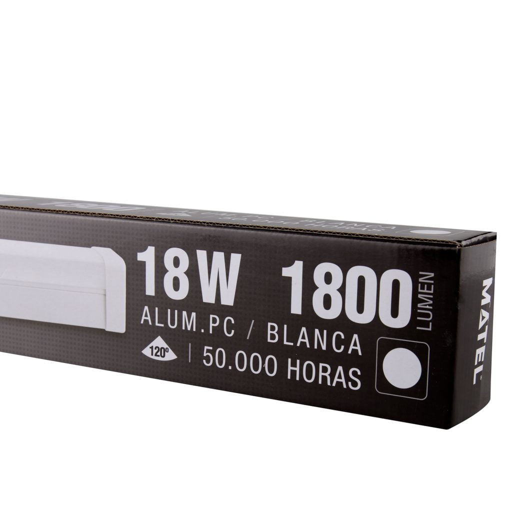 REGLETA LED INTEGRADO MATEL CUADRANGULAR 18W 60CM FRÍA - Imagen 2