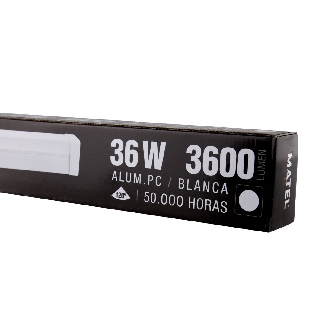 REGLETA LED INTEGRADO MATEL CUADRANGULAR 36W 120CM FRÍA - Imagen 2