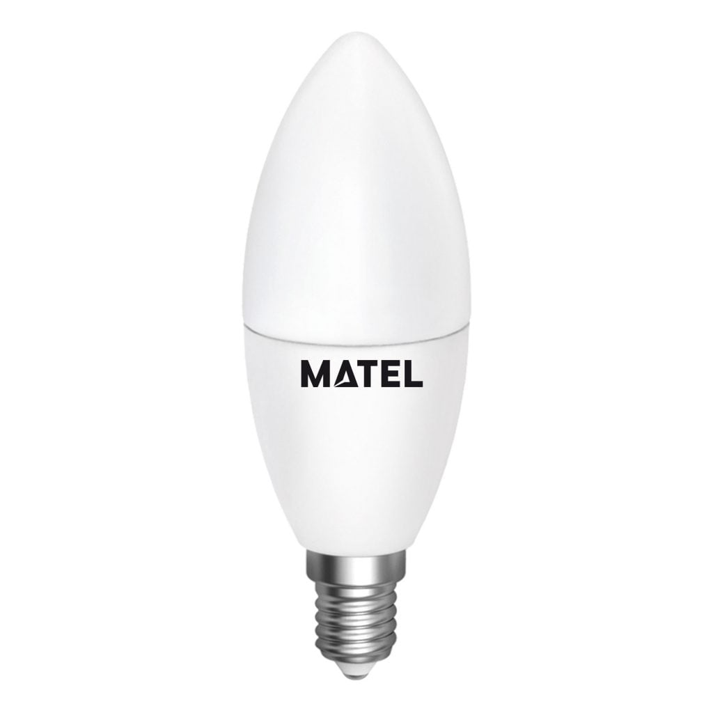 BOMBILLA LED MATEL VELA E14 FRÍA 7W REGULABLE
