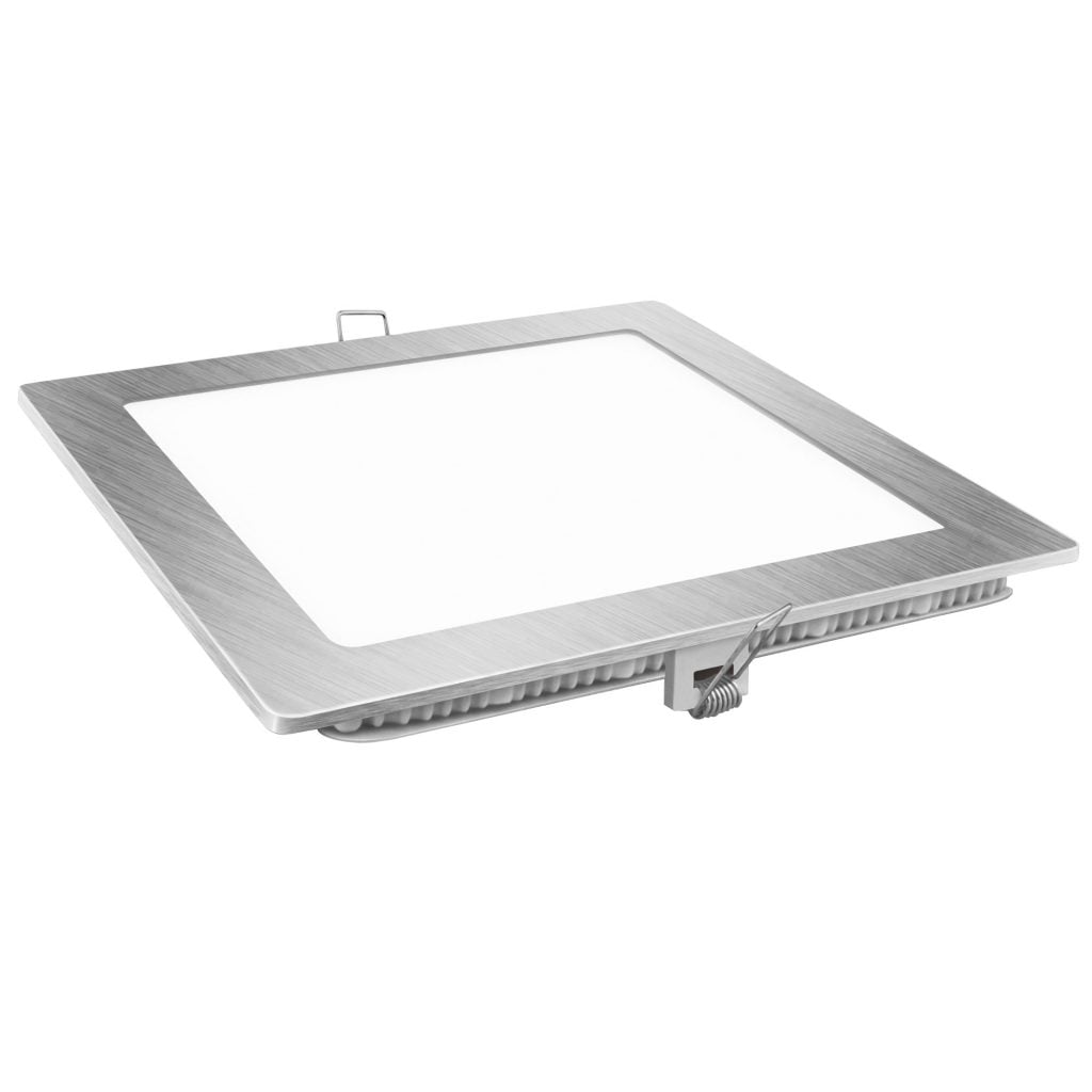 DOWNLIGHT LED MATEL CUADRADO PLATA 12W FRÍA