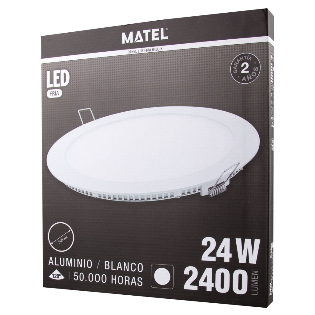 DOWNLIGHT LED MATEL REDONDO BLANCO 24W FRÍA - Imagen 2