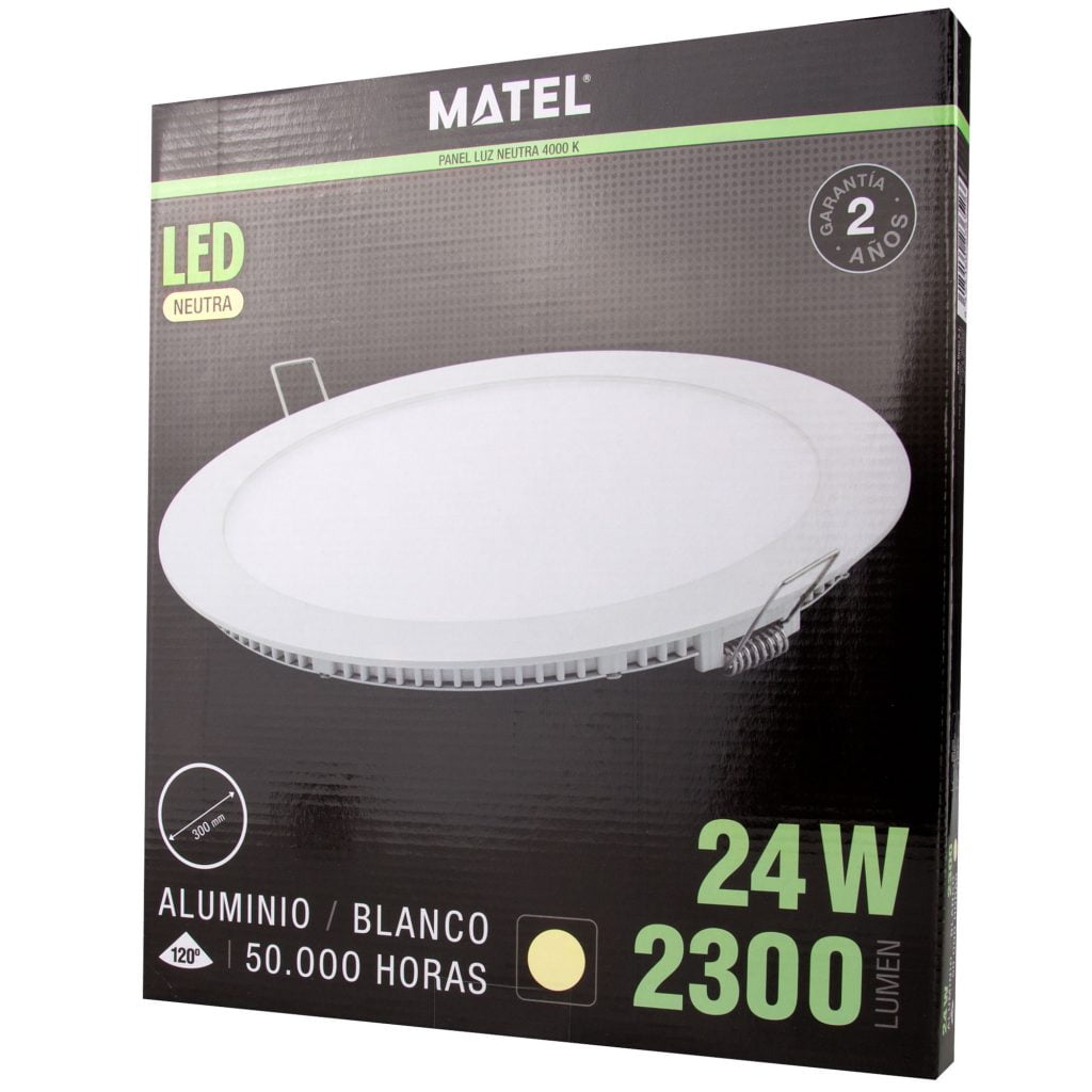 DOWNLIGHT LED MATEL REDONDO BLANCO 24W NEUTRA - Imagen 2