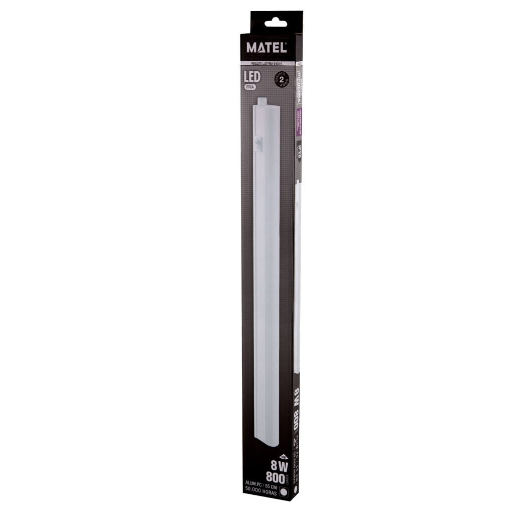 REGLETA LED MATEL CON INTERRUPTOR 8W 55CM FRÍA - Imagen 2