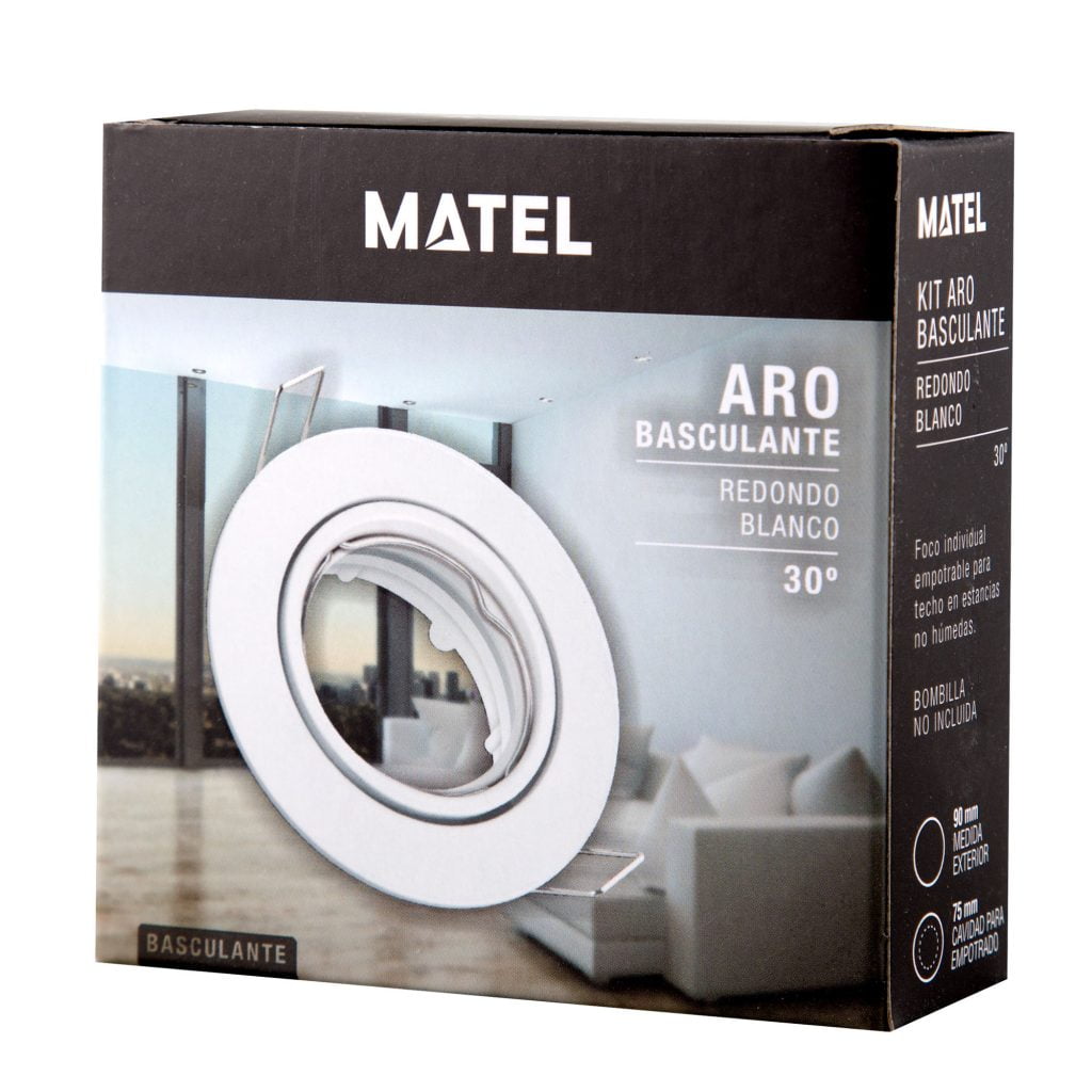 KIT ARO BASCULANTE MATEL REDONDO BLANCO - Imagen 2