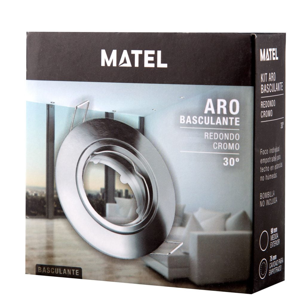 KIT ARO BASCULANTE MATEL REDONDO CROMO - Imagen 2