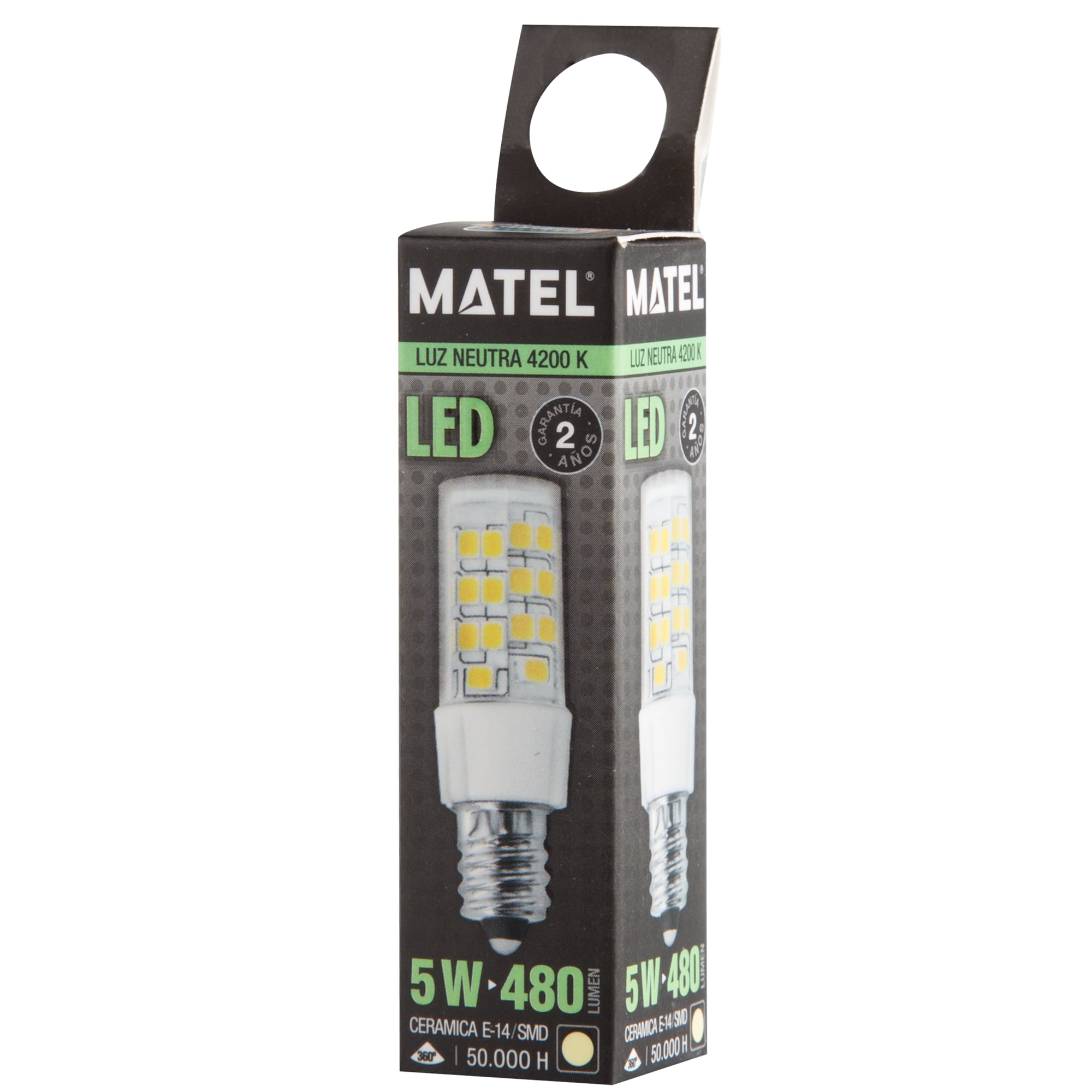 BOMBILLA LED MATEL TUBULAR E14 5W NEUTRA - Imagen 2
