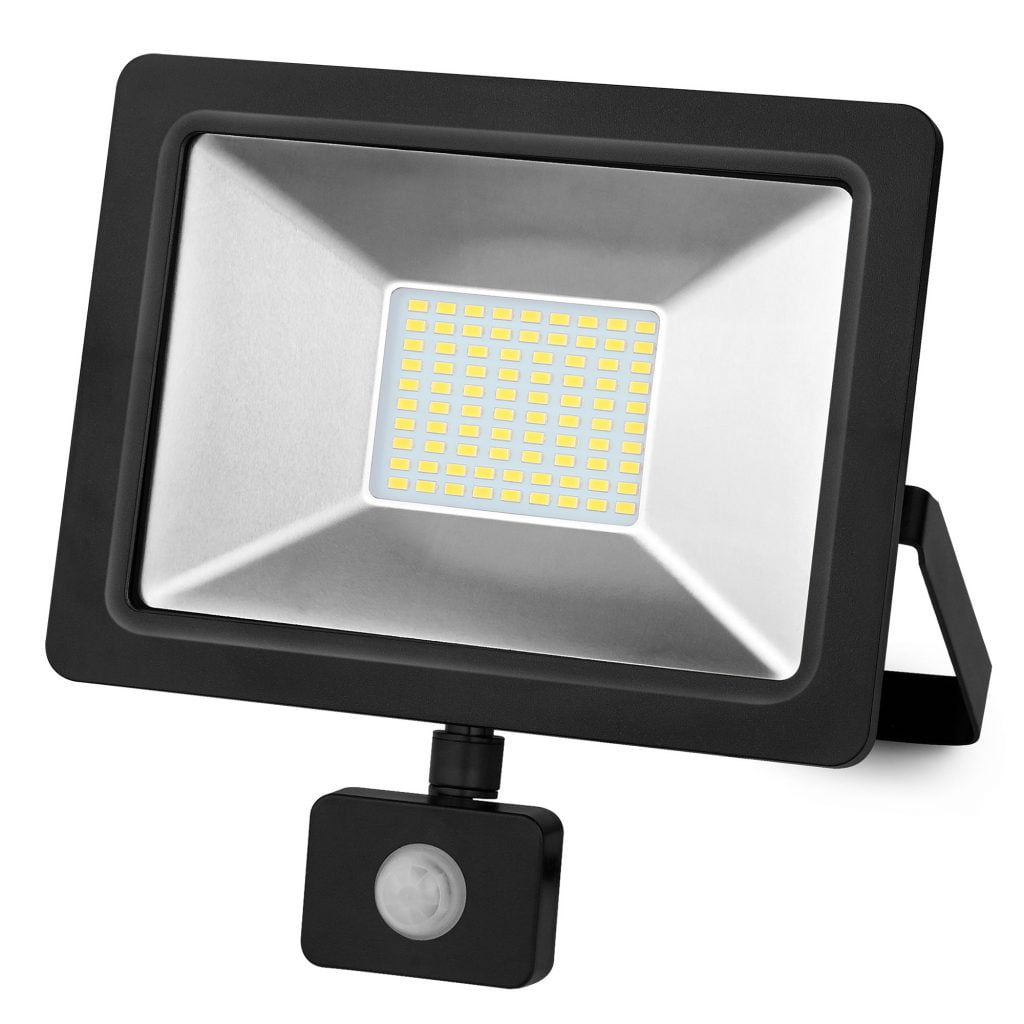 PROYECTOR LED MATEL SENSOR NEGRO IP65 10W CÁLIDA