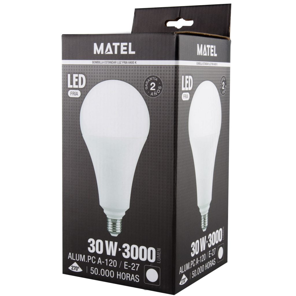 BOMBILLA LED MATEL ESTÁNDAR E27 30W FRÍA - Imagen 2
