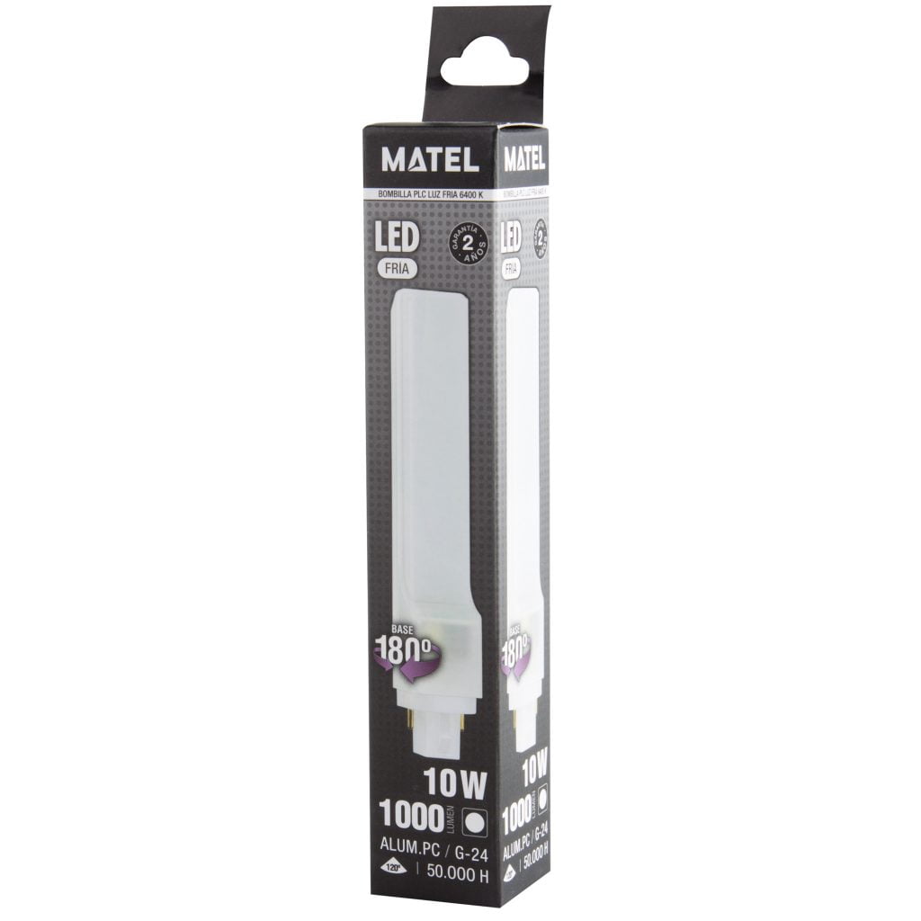 BOMBILLA LED MATEL PLC GIRATORIA G24 10W FRÍA - Imagen 2