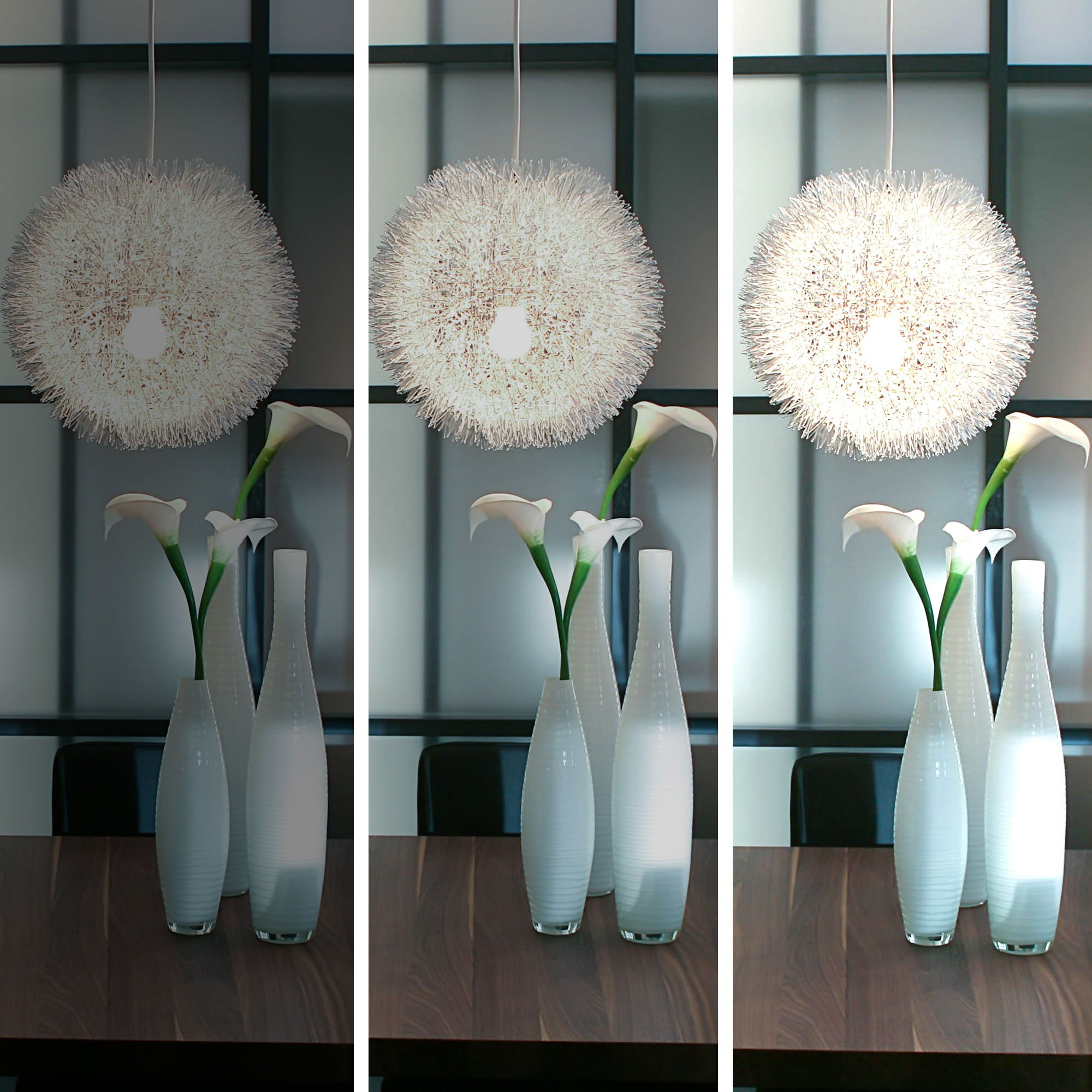 BOMBILLA LED MATEL ESFÉRICA E27 5W FRÍA (3 INTENSIDADES) instalada