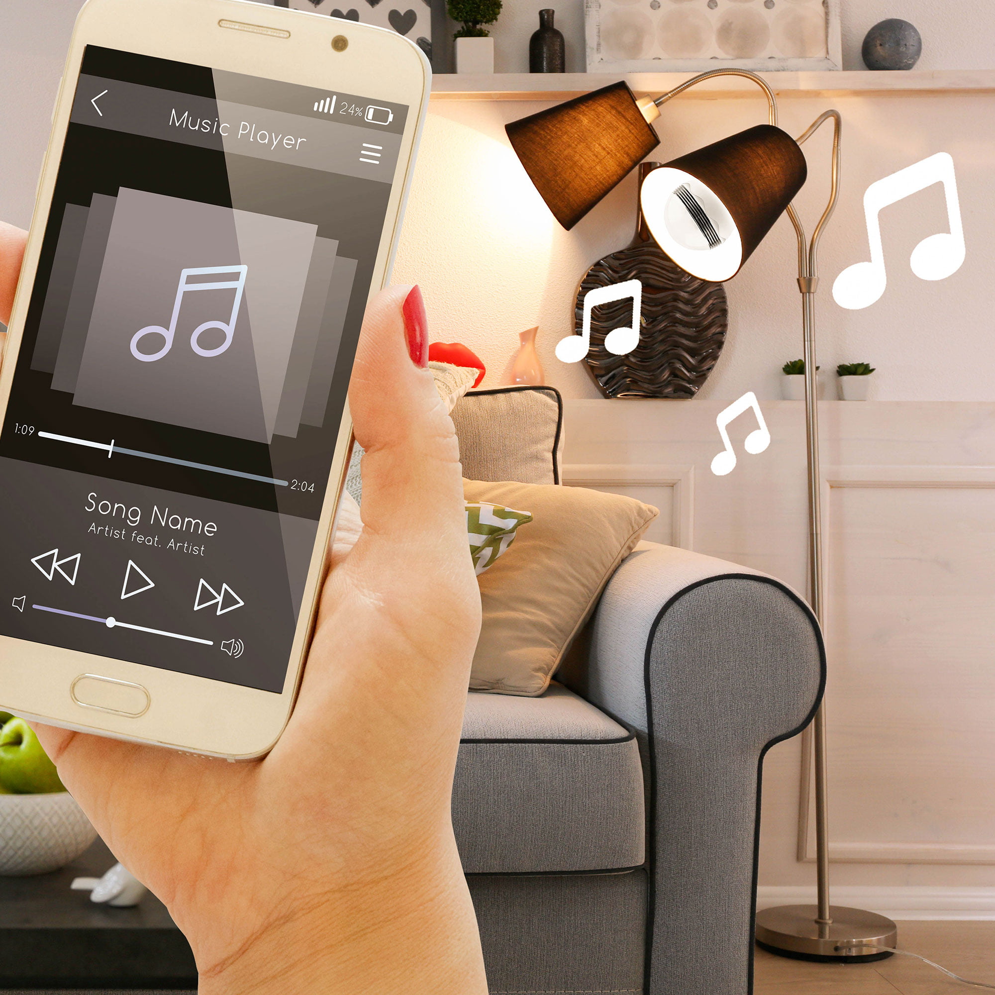 BOMBILLA LED MATEL ALTAVOZ E27 7W CÁLIDA - Imagen 3