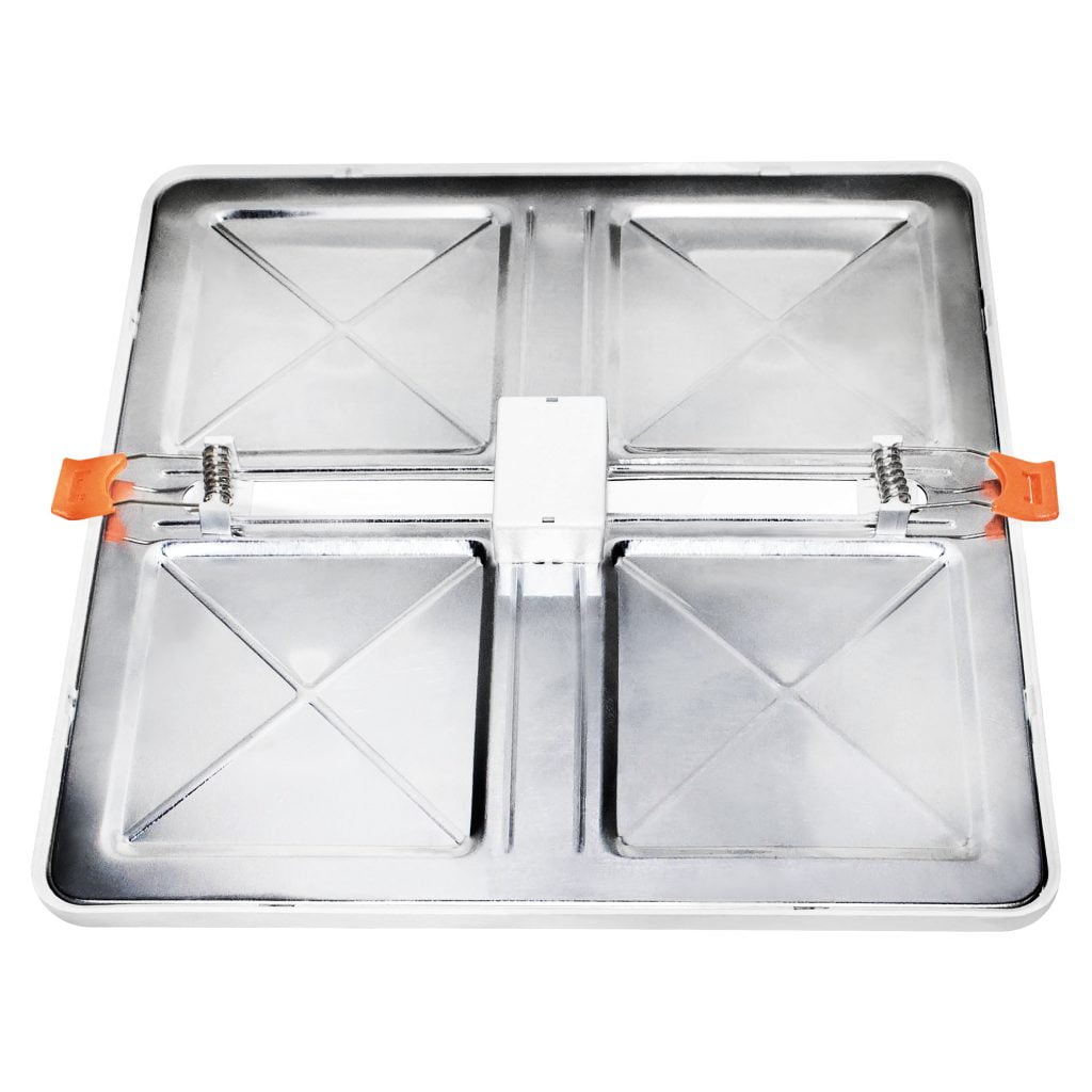 DOWNLIGHT LED MATEL CUADRADO AJUSTABLE BLANCO 6W CÁLIDA por detrás