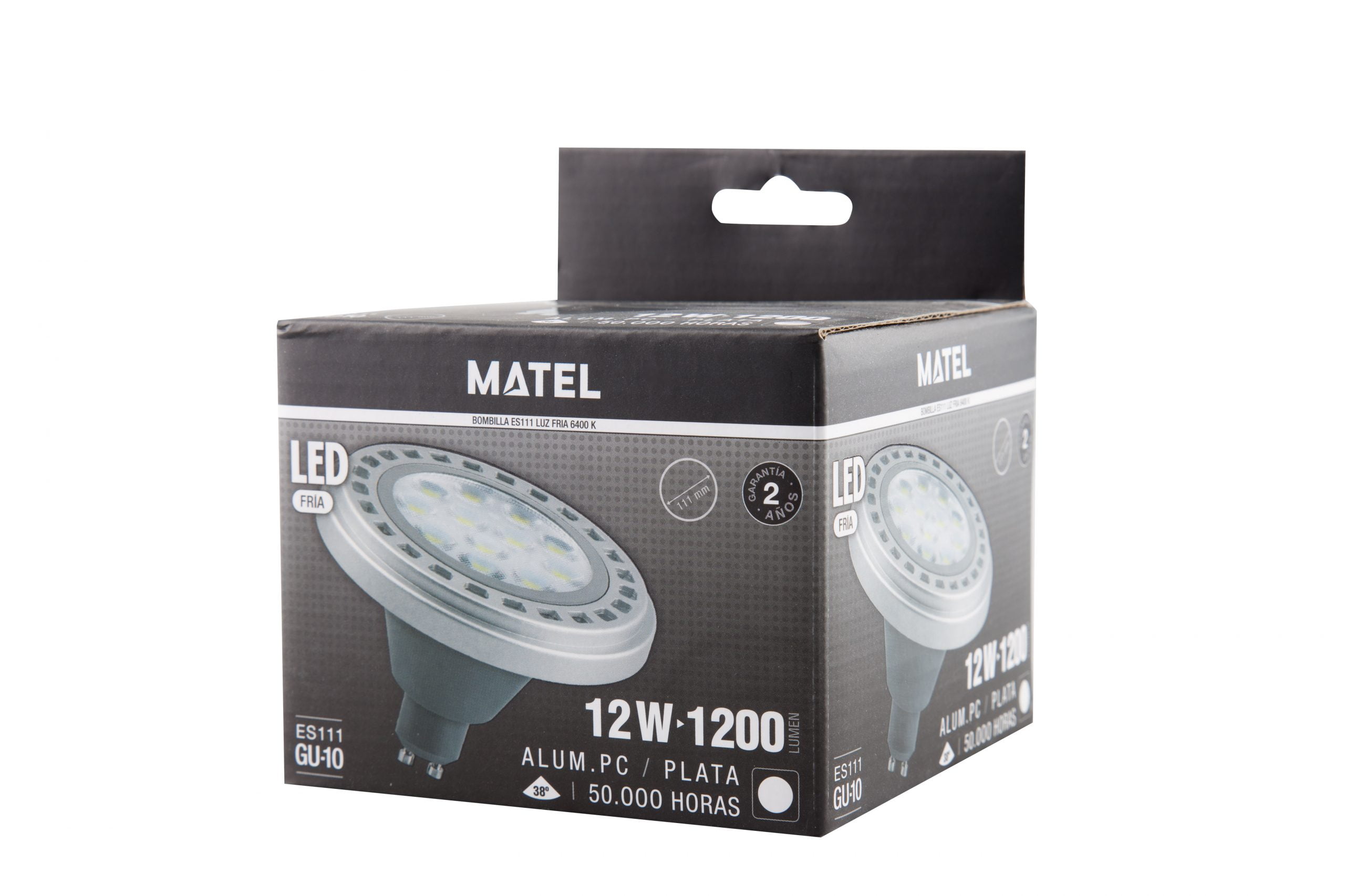 BOMBILLA LED MATEL ES111 GU10 12W FRÍA - Imagen 2