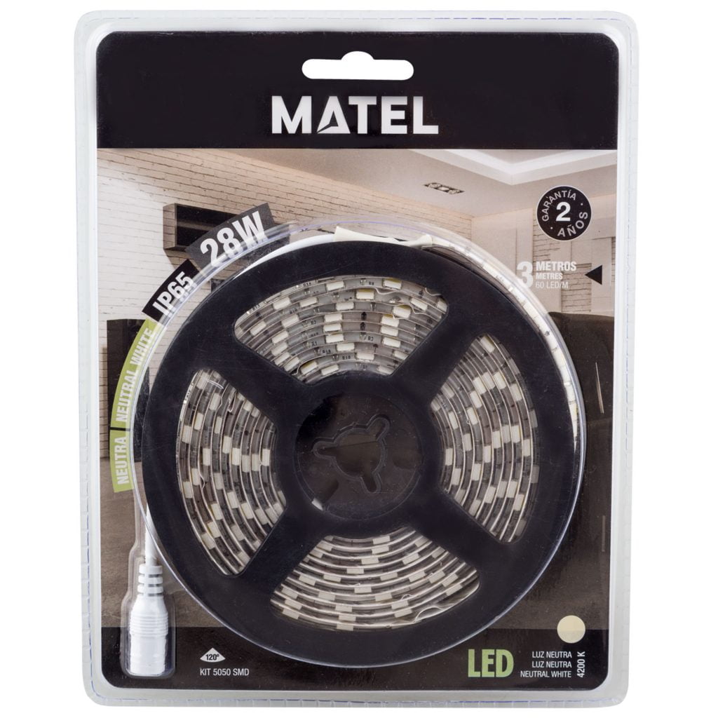 TIRA LED MATEL 12V IP65 3METROS 28W NEUTRA - Imagen 2