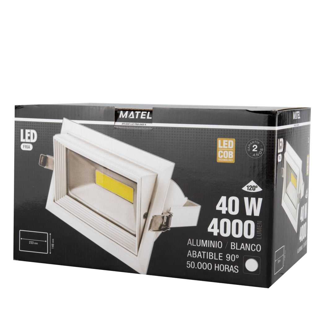APLIQUE LED MATEL ABATIBLE ALUMINIO 40W FRÍA - Imagen 2
