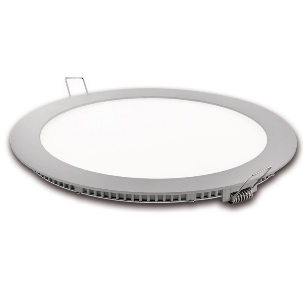 DOWNLIGHT LED MATEL REDONDO PLATA 18W CÁLIDA
