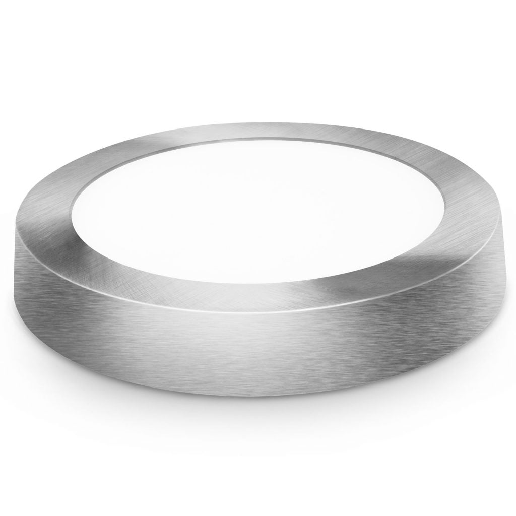 DOWNLIGHT LED MATEL SUPERFICIE REDONDO PLATA 6W NEUTRA
