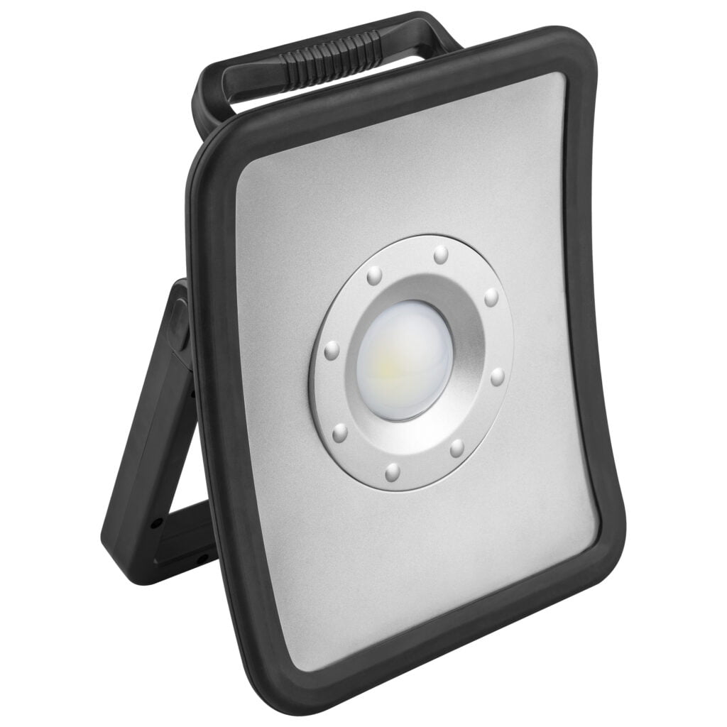 PROYECTOR LED MATEL RECARGABLE IP54 PLATA 20W FRÍA