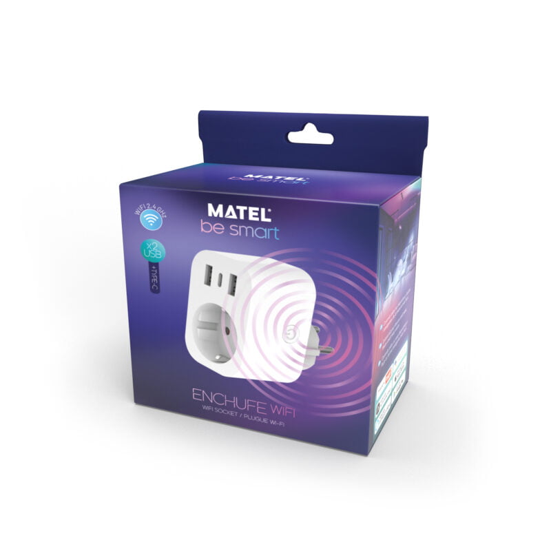 ENCHUFE SMART WIFI 2USB + 1 TYPE C 16A 230V - Imagen 2