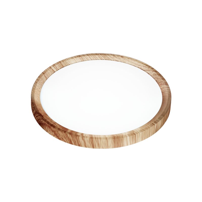 PANEL LED REDONDO SUPERFICIE MADERA NÓRDICA 230MM 18W 3CCT