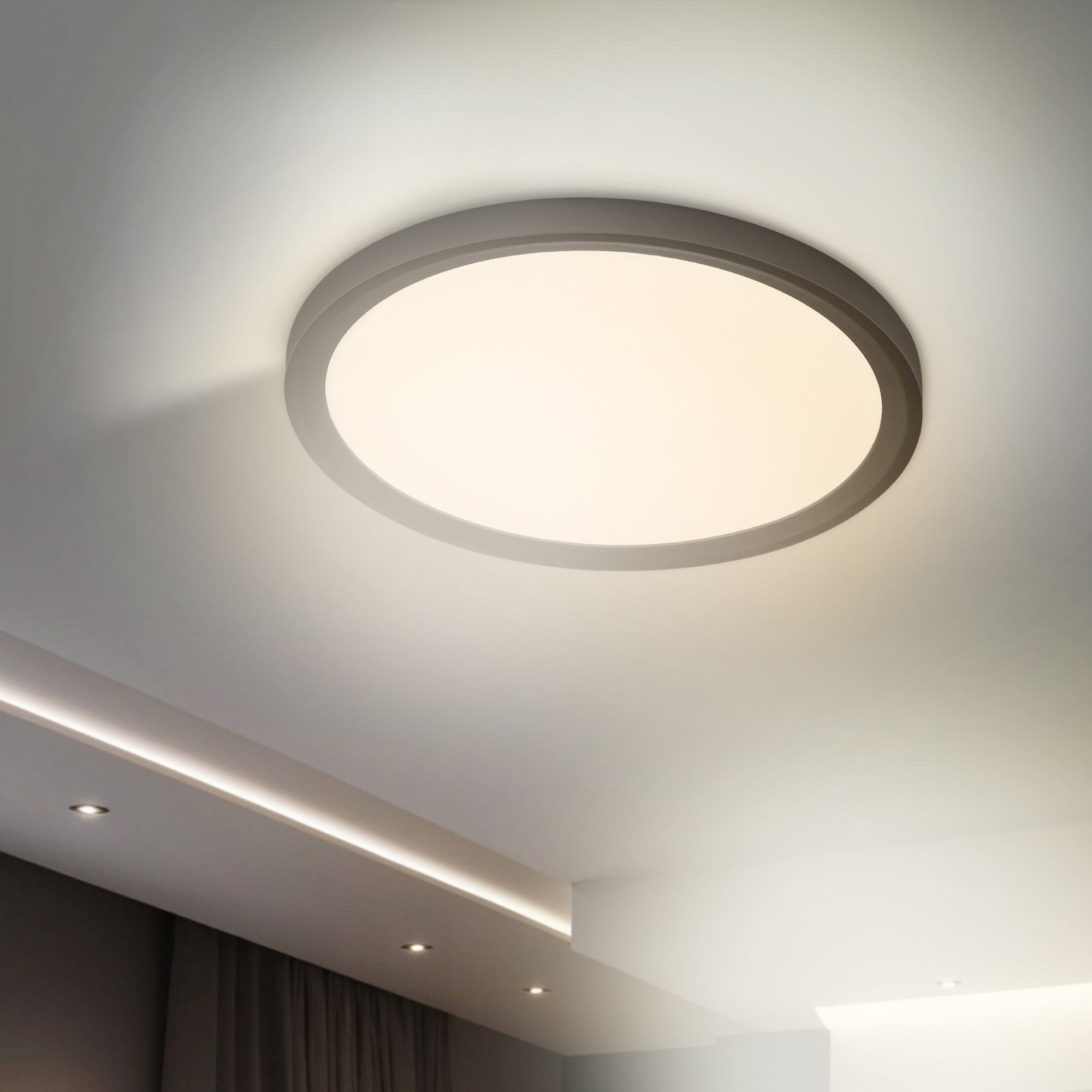 PANEL LED REDONDO SUPERFICIE NEGRO 230MM 18W CCT - Imagen 3