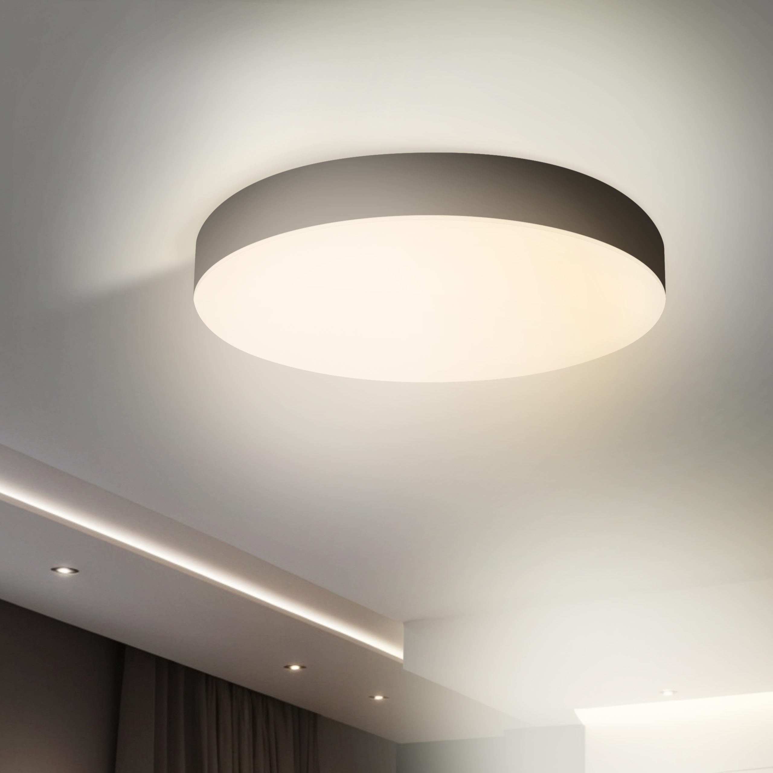 PLAFÓN LED REDONDO SUPERFICIE NEGRO 300MM 24W 3CCT - Imagen 3