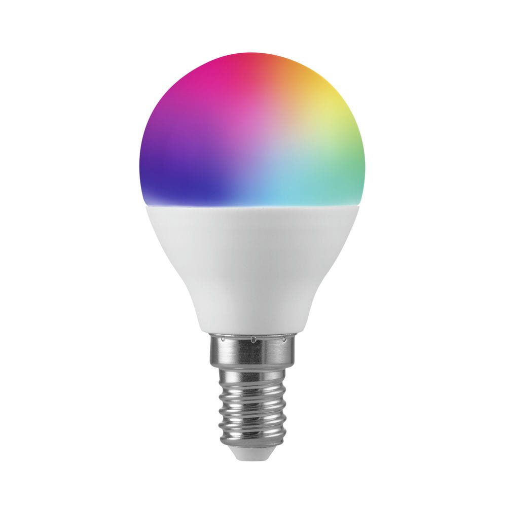BOMBILLA LED ESFÉRICA MATEL SMART WIFI E14 5,5W RGB