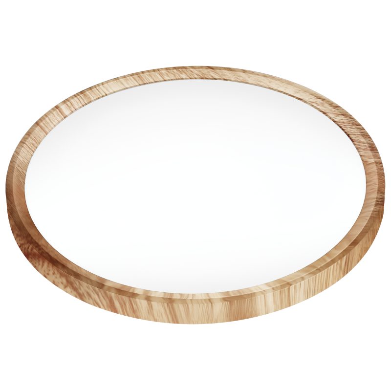 PANEL LED REDONDO SUPERFICIE MADERA NÓRDICA 400MM 32W 3CCT