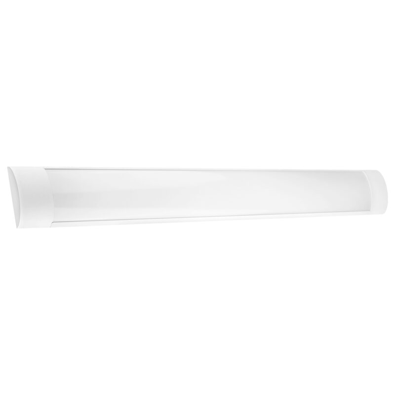 Pantalla LED 35W luz fría 6400K con diseño curvo y acabado blanco