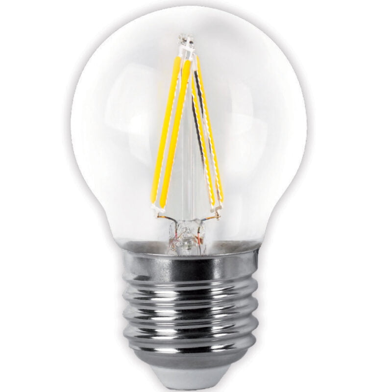 Bombilla LED Matel esférica filamento clara E27 A45 6W fría