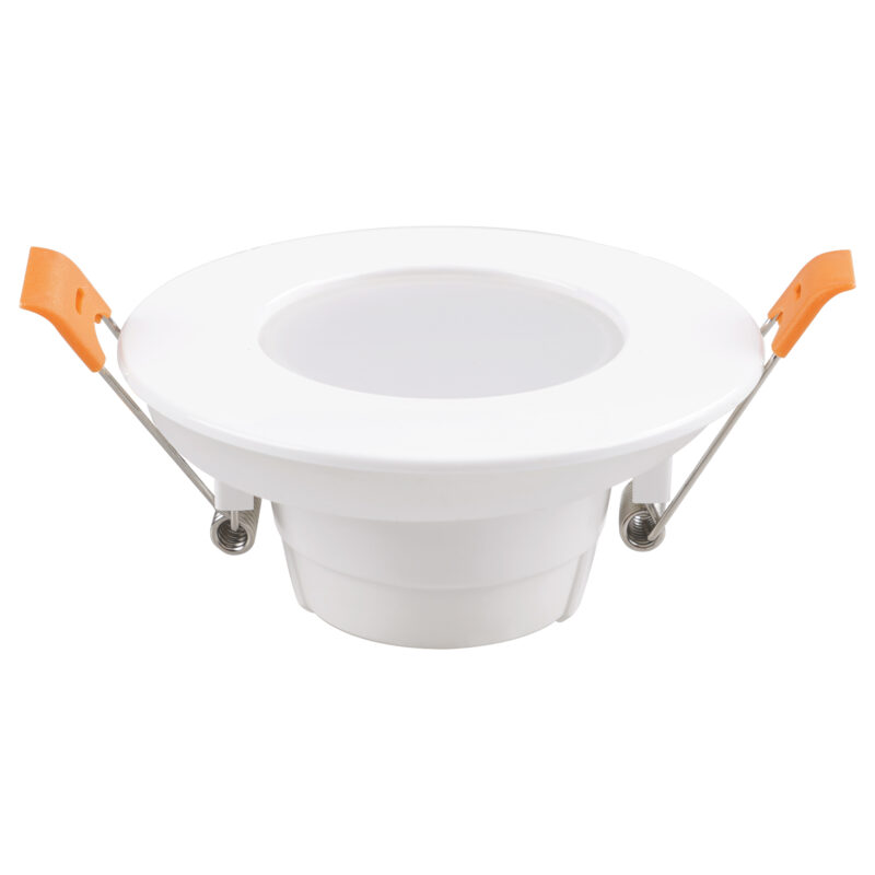 Aro LED empotrable redondo blanco 7W con muelles de sujeción