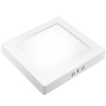 Downlight led PC superficie cuadrado blanco 18W fría.