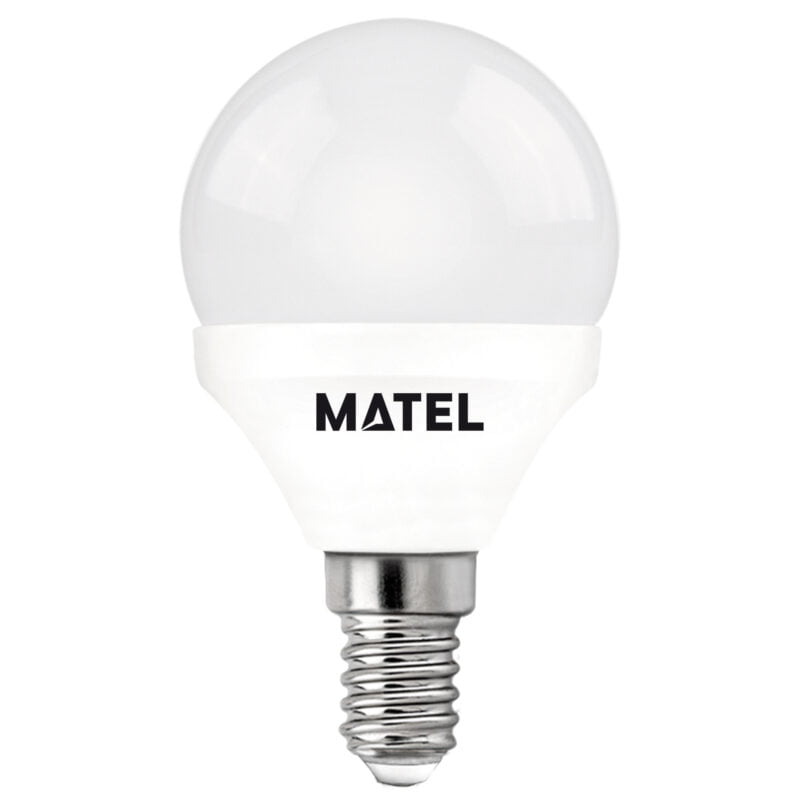 BOMBILLA LED MATEL ESFÉRICA E14 7W FRÍA (3UNIDADES)