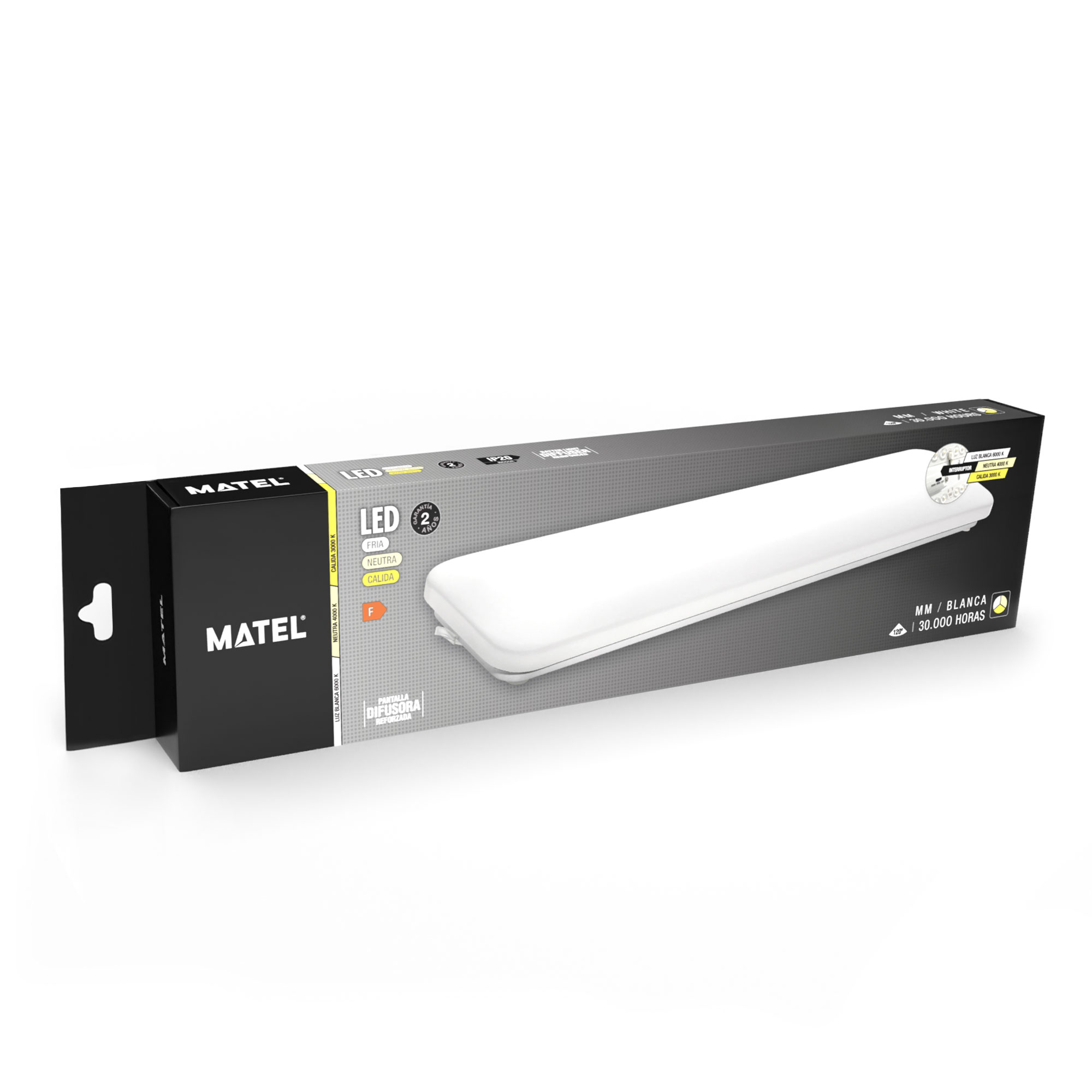 PANTALLA LED PLAFÓN MATEL 50W 120CM 3CCT - Imagen 2