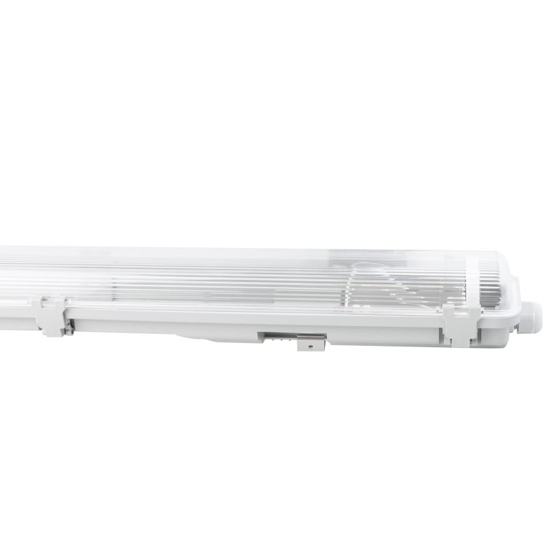 PANTALLA IP65 PARA 2 TUBOS LED 120CM ABS+PS