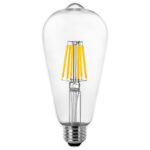Bombilla LED Matel pera filamento ST64 E27 8W clara neutra